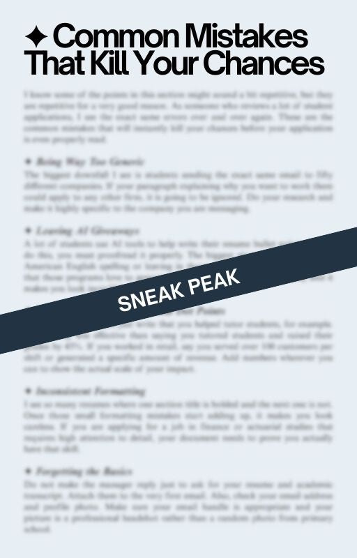How to Land Your First Internship | Cold Email Guide and Template